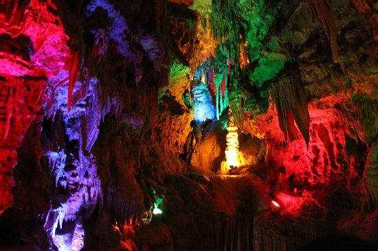Stalagtites, Stalagmites And Colored Lights, OH MY!